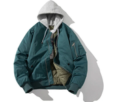 Men Bomber Jacket Women Solid Autumn Winter Pilot Jacket Fashion Vintage Hooded Baseball Coat Casual Windbreak Red Pink