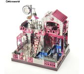 Microworld 3D Metal Puzzle Love Theme Music Box Model Kits DIY Jigsaw Desktop Decoration Toys Christmas Gifts For Girls Princess