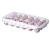 Portable 10/18 Grid Egg Storage Box with Lid Fresh Preservation Fridge Egg Organizer Transparent Egg Tray Kitchen