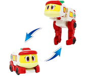 Figuras de acción Min Gogo Dino ABS para niños, juguetes de dinosaurios de transformación, coche/avión, REX/PING/VIKI/TOMO, rega