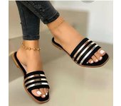 Women's lapel flat sandals+size suede sho beige black pink 43 42 41 40