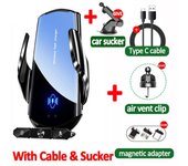 Wireless Charger Magnetic Fast Charging Station Air Vent Stand Car Phone Holder Mount For iPhone 15 14 13 12 Samsung Xiaomi