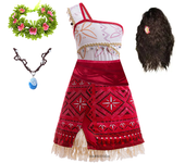 Girls Moana New Dresses Vaiana Princess Dress Kids Cosplay Costume Halloween Carnival Party Vestidos Outfits ﻿