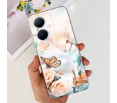 For Vivo V29 Lite 5G Case Global Version Women Fashion Pink Beach Eiffel Tower Pattern Fundas For Vivo V29Lite v 29 Soft Clear