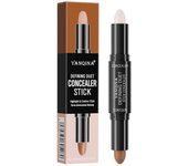 2 en1 Contour Foundation Stick Lápiz de contorno de doble cabeza  Resaltadores Lápiz de contorno de sombras