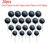 20pcs Glitter Balls Cake Decor Colorful Foam Ball Cupcake Topper Baby Shower Birthday Party Dessert Cake Decoration Mixed Size