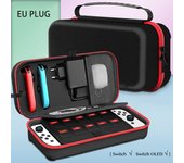 Para Nintendo Switch Bolsa de almacenamiento Grande Protectiv Case Anti-arañazos Bolsa de viaje impermeable Interruptor de almacenamiento Mango Cargador Tarjeta