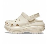Buroalma  Sandalias Crocs Classic Mega Crush Clog Bone White para Mujer