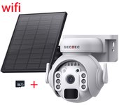 Camara de vigilancia exterior solar WIFI inteligente solar HD 360 grados alarma 4G vigilancia