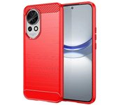 For Huawei nova 12 5G Case Carbon Fiber Texture Flexible TPU Phone Cover
