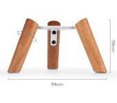 GGMM Real Wood Stand for HomePod Mini Speaker, Wooden Dock with Metal Frame
