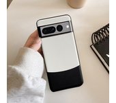 Phone Case for Google Pixel 9 Pro XL Pixel 9 8 7 6 Pro 7A Business Color Blocking Leather Pattern Shockproof Bumper Cover