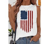 Rock Hip Hop Print Women's Tank Top Summer Street Fashion Women's Crew Neck Tank Top Everyday Casual Women's Sleeveless T-shirt