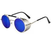 Gafas de sol redondas de Metal para hombre y mujer, lentes de sol Punk con montura Retro, gafas de sol de buena aumens, Devil Crowley, David Tennant, gafas de Cosplay Uv