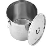 48L/12.68gal Stainless Steel Airtight Canister,Stainless Steel Storage Bucket with Airtight Lid &Locking Clamp,Durable Food Storage Canisters,Canisters Container for Flour,Grain, Oil,Rice,Sugar (48L)