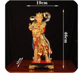 101619 inch gold-plated body Jia Lan, home painted resin statue of Bodhisattva Wei Tuo