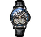 AILANG-Reloj de doble tourbillon para hombre, Original, automático, con máquina hueca, luminoso, resistente al agua