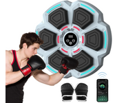 Máquina de Boxeo con Musica Bluetooth Entrenador de Boxeo Inteligente Montado en la Pared con Guantes Ideal para Adultos y Niños Gimnasio en Casa