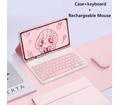 For Samsung Tab S6 lite 10.4 Keyboard Case Mouse Bluetooth Wireless Spanish Keyboard Tablet Magnetic Funda P610/P615/P613/P619