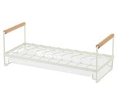 Rust-proof Japanese-Style Dish Rack Iron Wooden Handle Draining Rack Portable Tableware Simple Drain Rack Bowl and Chopsticks