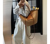 Beach Vacation Beach Woven Bag For Women 2025 New Hollow Knitted Handbag, Large Capacity Single Shoulder Armpit Bag