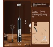 Batidora de mano inalámbrica de doble varilla Batidor de huevos Mini batidora portátil Café Leche Control de 3 velocidades Batidor de huevos USB