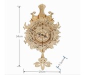 DIY Wooden Wall Clock Model Toys Assembling Retro Wood Building Blocks Kits for Teens Adults 3D Puzzles Electronic Watch Gift