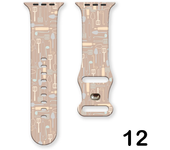 Correa de silicona Fresh Forest 1 para Apple Watch 10 9 8 7 pulsera reemplazable impresa para iWatch 46mm 45mm 44mm 42mm correa de reloj
