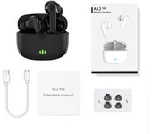 Original A12PRO Gaming Earphones HiFi Heavy Bass HD Music Bluetooth 5.2 Wireless Headphones Touch Control Sport HeadsetsWith Mic