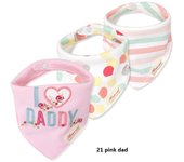 3pcs Per Lot  Baby Bibs Bandana Set Cotton Multi-Style Triangle Cartoon Babadores Para Bebe Infant Boys Girls Saliva Towel KF025