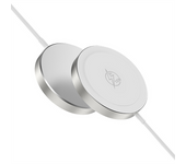 Wireless Charger Qi2 Magnetic Wireless Charger Ultra-Thin Aluminum for Apple 15W Cell Phone Wireless Charger,White