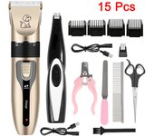 Profesional Cat Dog Hair Clipper Grooming Kit Recargable Pet Hair Trimmer Shaver Set Animales Máquina de Corte de Pelo de Bajo Ruido
