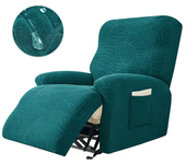 Funda de sofá reclinable, silla perezosa, funda de cojín de Color sólido, funda de sofá de 1/2/3/4 asientos, sofá con textura de hoja impermeable