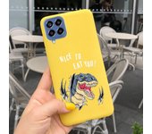 For Samsung Glaxy M33 5G Case SM-M336B Matte Soft Silicone Back Cover On Funda Samsung M33 M 33 Dinosaur Cute Cat Bumper Etui