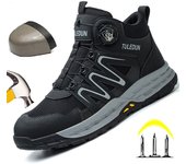 Zapatos de seguridad para hombre, zapatos de trabajo indestructibles, botas de trabajo protectoras antiperforación con punta de acero, zapatos de trabajo de construcción antideslizantes de seguridad