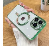 Luxury Plating Magnetic Wireless Charging Phone Case For iPhone 13 12 11 Pro Max Soft TPU Case Lens Protector Phone Accessories