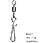 Durable Stainless Steel 2# - 12# Fishing Tackle Bearing Barrel Rolling Swivel Fishing Snap Connector Heavy Duty Ball