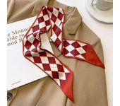 88x 7cm Wrap Poly Silk Slip Twill Y Narrow Edge perfume Small Long Scarf Design
