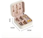 Caja de almacenamiento de joyas, anillo portátil y pendientes para joyas de viaje