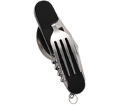 Juego De Utensilios De Cocina Plegables 4 En 1 Desmontable Acero Inoxidable Cuchillo Fork Cuchara Abrebotellas Portátil Para Camping Y Viajes Al Aire Libre