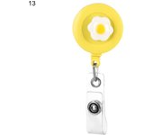 Hot Practical Flower Fruit Doctor Nurse Clip Badge Reel Clip Retractable Keychain ID Card Badge Holder