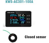 KWS-AC301 Voltage Voltmeter 8 in 1 AC Wattmeter 50-300V 0-100A Digital Ampermeter Electric Meter dedicated chip Power Detector