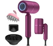 with Diffuser Ionic Blow Dryer Professional Portable Dryers Accessories for Women Curly Hair Purple Home Applian
