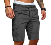 Pantalones cortos informales para hombre, pantalones cortos Cargo de verano para gimnasio, deporte, correr, entrenamiento, pantalones Cargo, pantalones para correr, pantalones cortos sólidos con cordón para correr para hombre