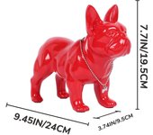 Resin French Bulldog Statue Gifts French Bulldog Sculptures Home Decor Desk Decorations Black Table Decor