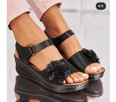 Sandalias de tacón de cuña para mujer, zapatos de verano