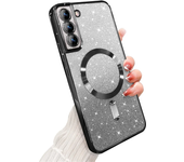 Glitter Bright Cover For Samsung Galaxy S24 S23 S22 S21 S20 Ultra Plus FE Case Note20 Ultra Plating Wireless MagSafe Magnetic