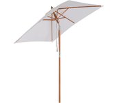 Sombrilla Terraza Exterior 200x150 cm Sombrilla de Jardín Rectangular con Ángulo Ajustable Mástil de Madera y Manivela Parasol para Patio Terraza