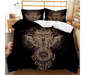 3PCS Quilt Cover Dream Catcher Duvet Cover Set White Horse Forest Dream Catcher Blue Bedding Set Double Queen King Size Polyester Qulit Cover