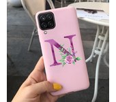 For Samsung Galaxy A12 Case Cute Letters Phone Cover Silicon Back Cases For Samsung A12 A 12 A125F Soft TPU Bumper Coque Flower